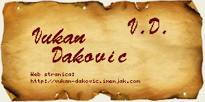 Vukan Daković vizit kartica